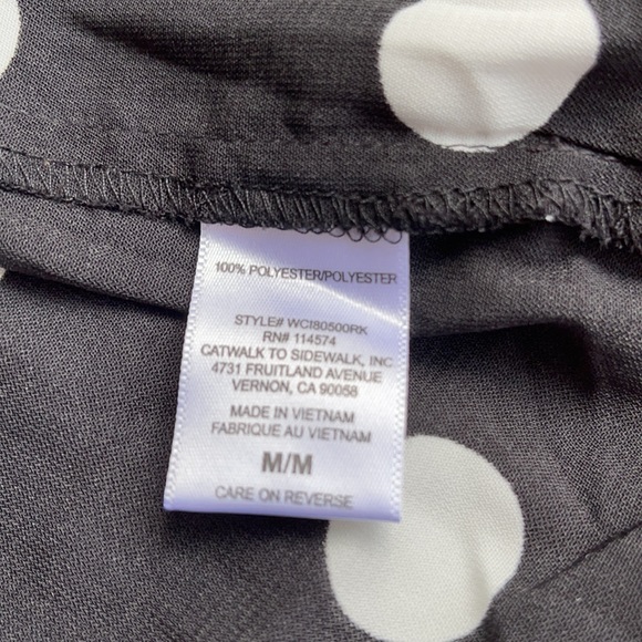 Anthropologie Pleione Black & White Polka Dot Long Vest Duster Size Medium - Picture 12 of 15